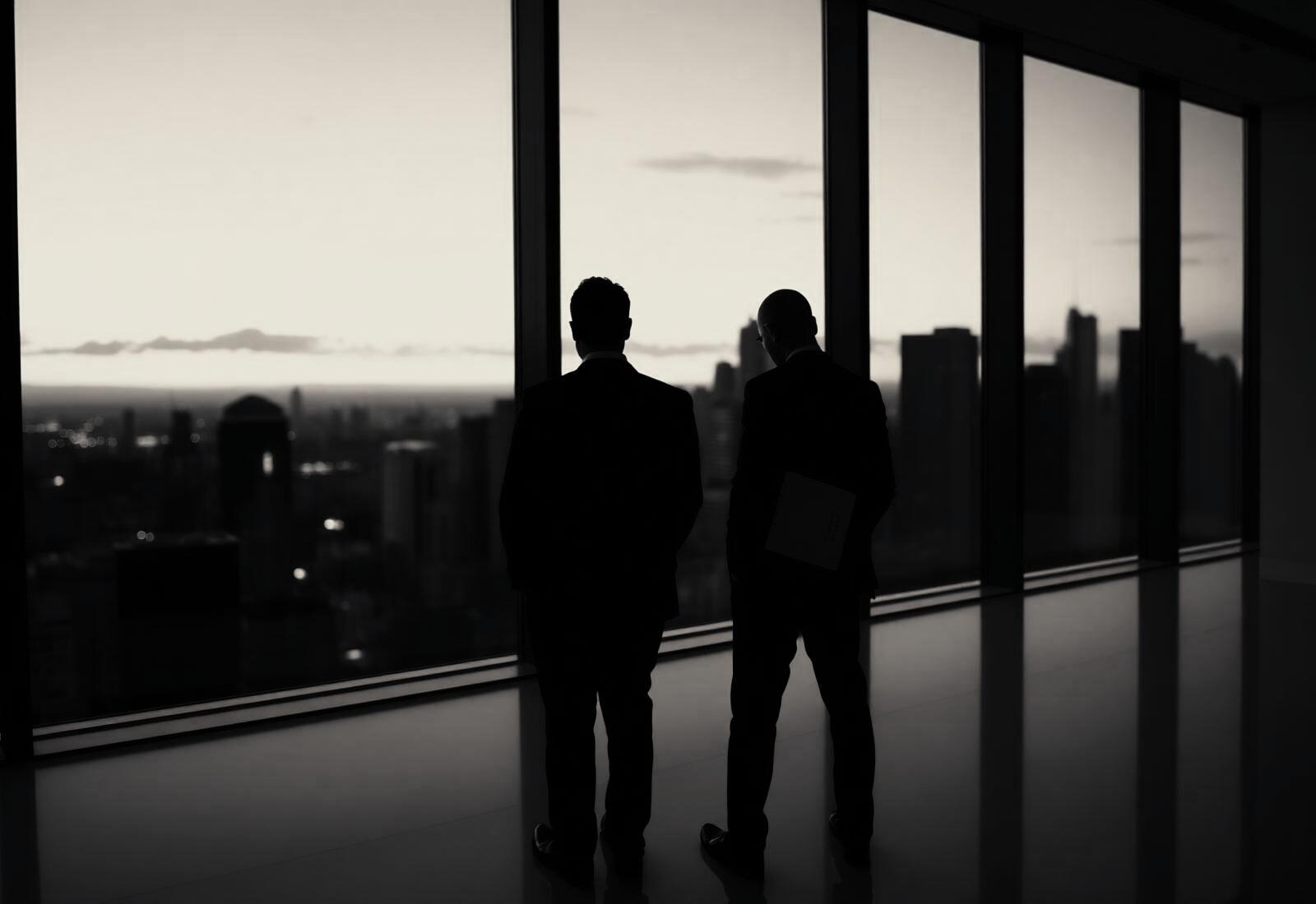 Security consultants inside a modern international office
